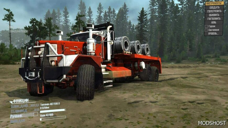 MudRunner Truck Mod: Kenworth 963 V1.2 (Featured)