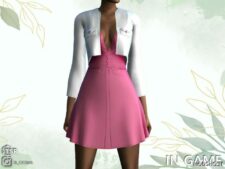 Sims 4 Elder Clothes Mod: SpringFlorals Dress #1 (Featured)