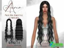 Sims 4 Female Mod: Earth DAY Milky WAY – Long Wavy Hairstyle (Featured)