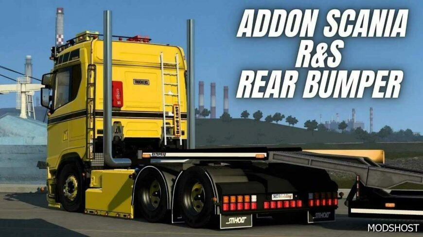 ETS2 Scania Part Mod: Addon Scania R/S Rear Bumper + Accessories 1.50 (Featured)