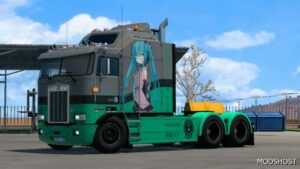 ETS2 Kenworth Mod: Hatsune Miku Skin for Overfloater Kenworth K100-E (Featured)