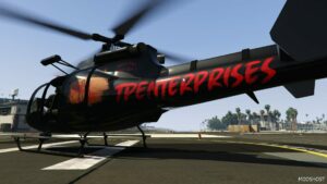 GTA 5 Vehicle Mod: Enhanced Frogger2 Livery and Adding Lighted Rotors Addon|Replace V1.0.1 (Featured)