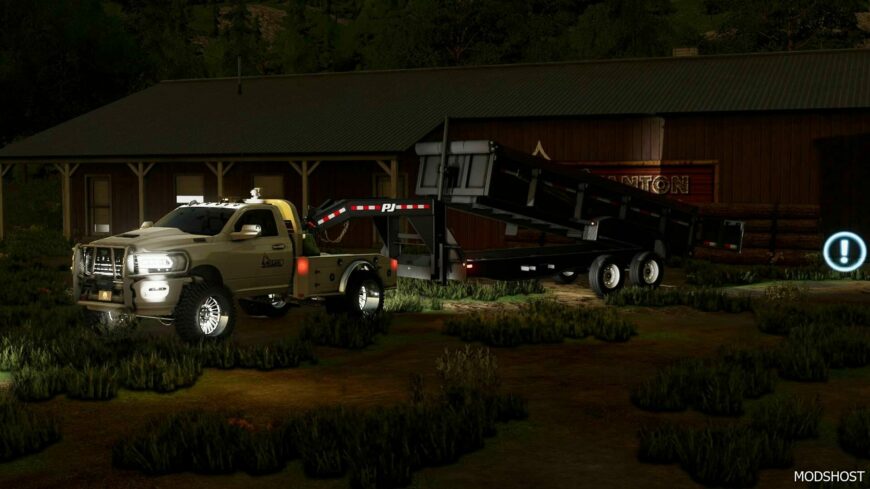 FS22 RAM Car Mod: 2019 RAM 3500 Flatbed V3.0 (Featured)