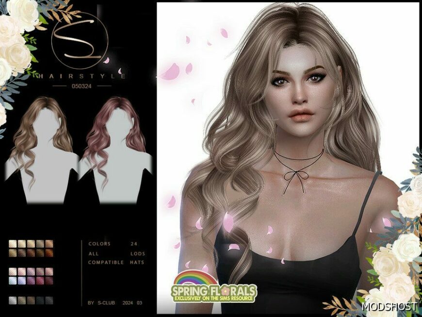 Sims 4 Female Mod: Curly Hair 050324 (Featured)