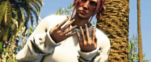 GTA 5 Player Mod: BOW Duck Nails for MP Female (Image #2)