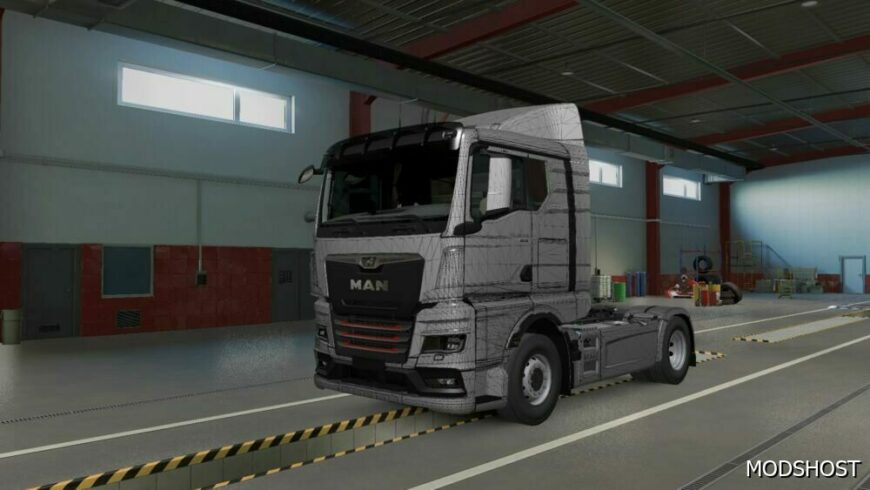 ETS2 MAN Skin Mod: TGX Gx/Gm/Gn Metallic Template (Featured)