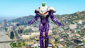 GTA 5 Player Mod: Dcuo Brainiac Add-On PED (Featured)