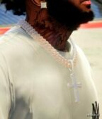 GTA 5 Player Mod: Custom Cuban Cross Chain for Franklin (Image #4)