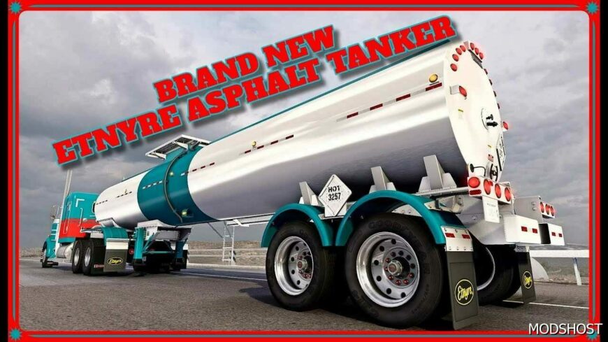 ATS Tanker Trailer Mod: Etnyre Asphalt Tanker 1.49 (Featured)