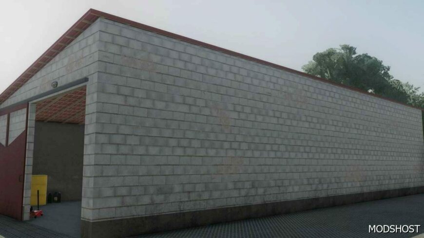 FS22 Placeable Mod: Concrete Block Garage (Featured)