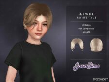 Sims 4 Female Mod: Aimee Child Hairstyle (Featured)