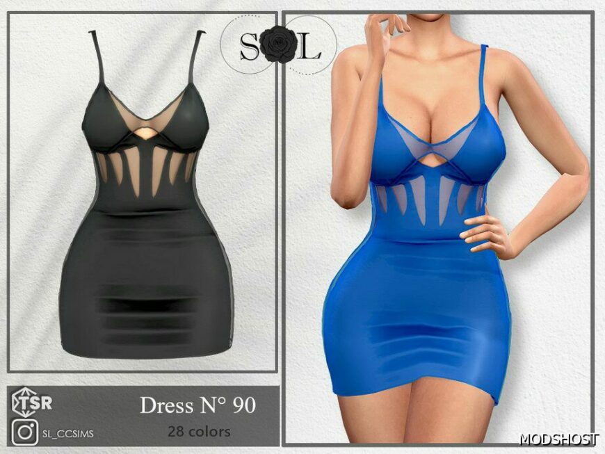 Sims 4 Female Clothes Mod: Sl_Dress #90 (Featured)