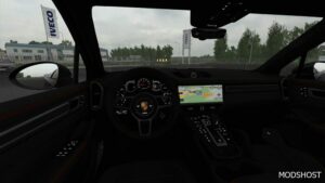 ETS2 Porsche Car Mod: Cayenne Turbo 2022 E3 V1.2 1.50 (Image #3)