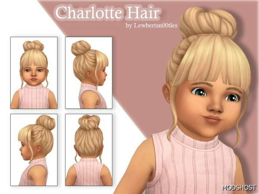 Sims 4 Kid Mod: Charlotte Hair – Toddler Version (Featured)