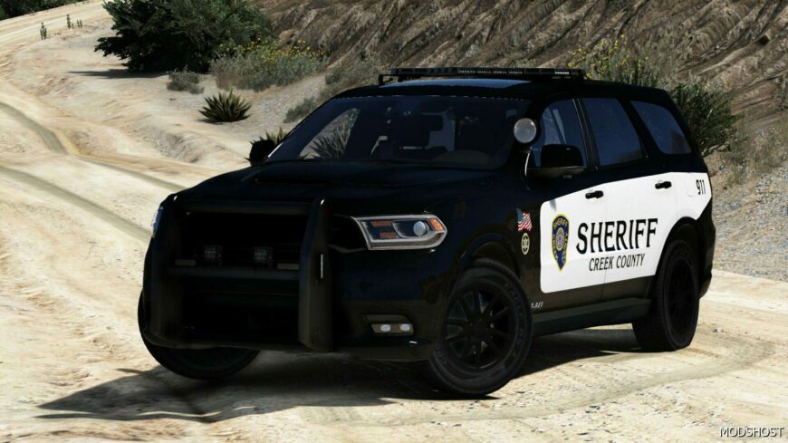 GTA 5 Dodge Vehicle Mod: 2018 Dodge Durango Creek County Sheriff (Featured)