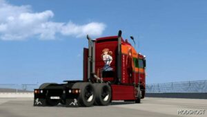 ETS2 Kenworth Mod: Asuka Langley Skin for Overfloater Kenworth K100-E (Image #3)