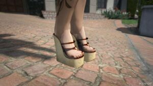 GTA 5 Player Mod: Sandal Wedges for MP Female (Featured)