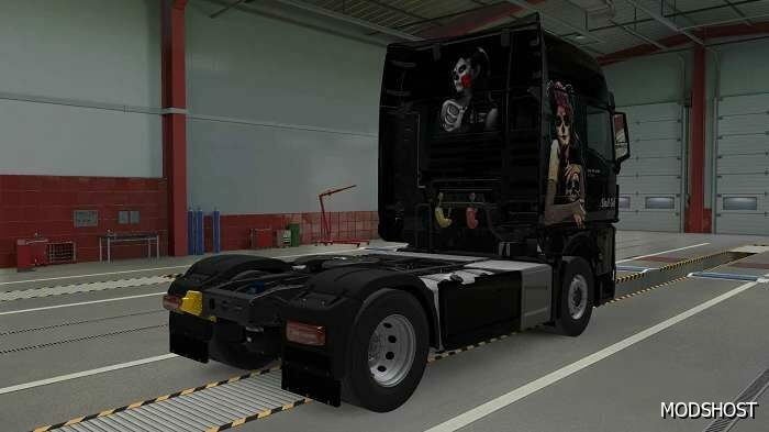 FS22 MAN Mod: TG3 TGX Skull Girl Skin (Featured)