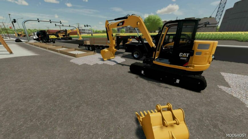 FS22 Caterpillar Forklift Mod: 308E2 (Featured)