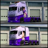 ETS2 Volvo Mod: Momiji Fitness Outfit Skin for Pendragon Volvo FH12 (Image #2)