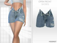 Sims 4 Female Clothes Mod: Open Front Shorts (Featured)