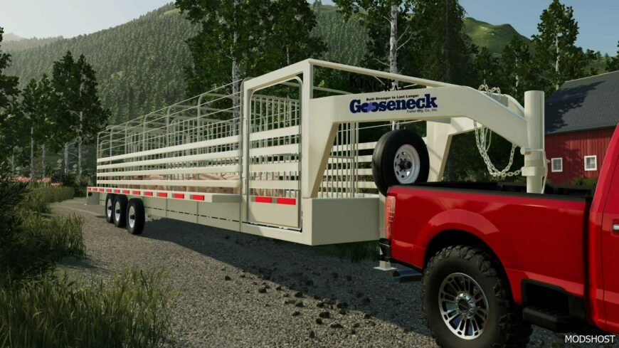 FS22 Mod: 32FT Gooseneck Trailer V2.1 (Featured)