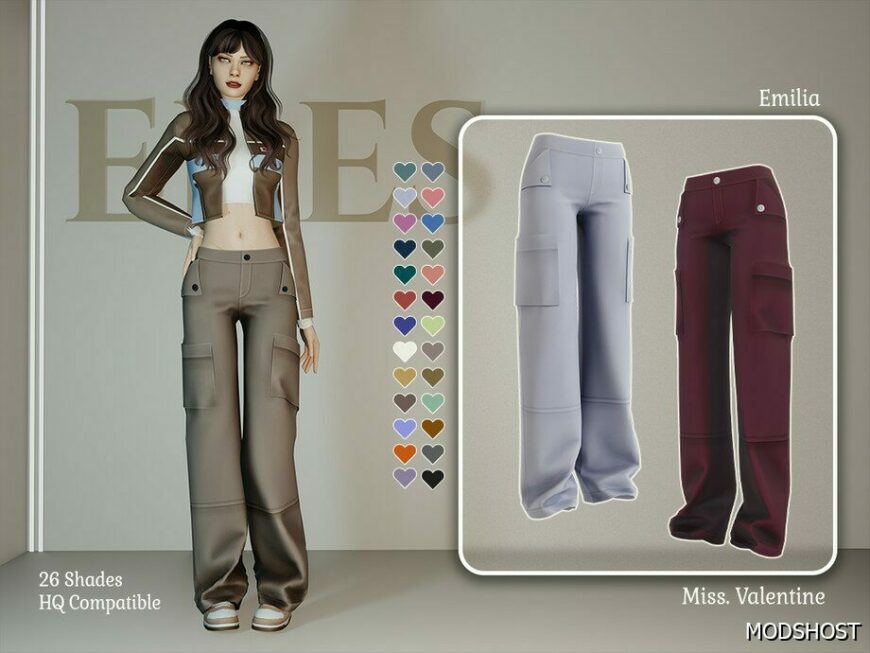 Sims 4 Teen Clothes Mod: Emilia Pants (Featured)