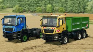 FS22 MAN Mod: TGS 18.500 Semi & Kipper Trucks (Featured)