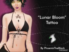 Sims 4 Mod: Lunar Bloom Chest Tattoo (Featured)