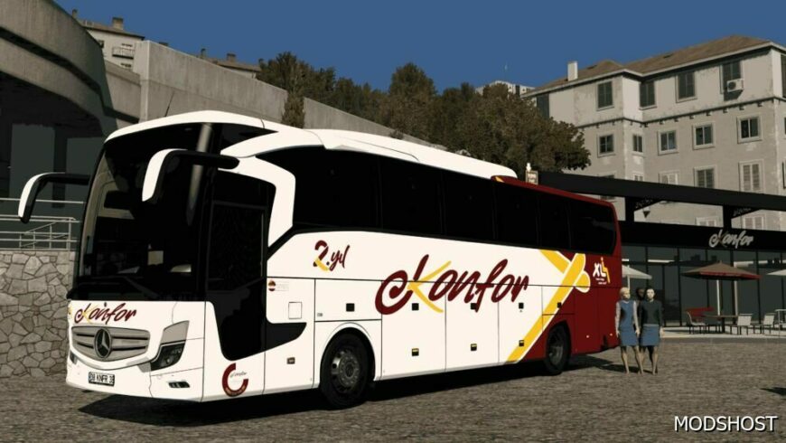 ETS2 Mercedes-Benz Mod: Mercedes Benz Travego 15 SHD Euro 6 Konfor Turizm Skinpack V2 (Featured)