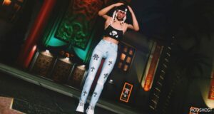 GTA 5 Player Mod: Chrome Hearts Jeans for MP Female V1.1 (Image #3)