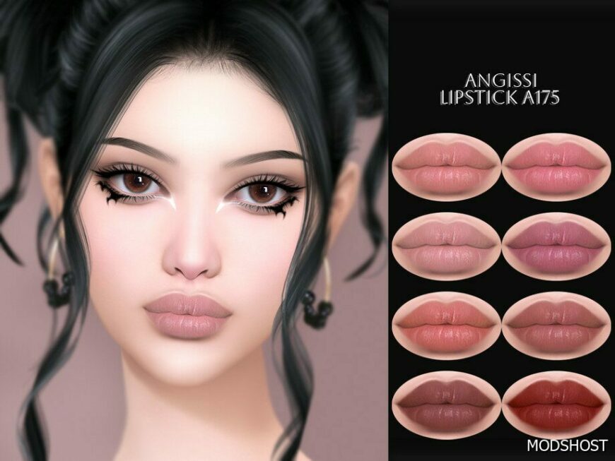 Sims 4 Female Makeup Mod: Lipstick A175 (Featured)