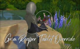 Sims 4 Mod: Grim Reaper Tablet Override for Historical Saves (Cursed Book) (Featured)