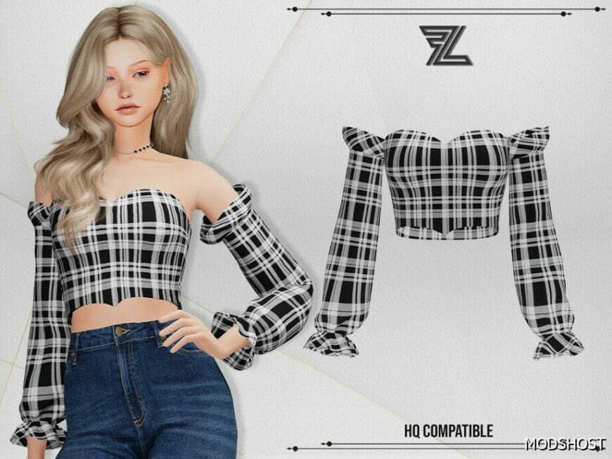 Sims 4 Female Clothes Mod: Caroline TOP (Featured)