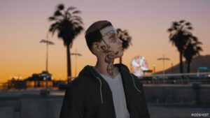 GTA 5 Player Mod: Post Malone Face Tattoos / Premade / MP Male (Image #5)