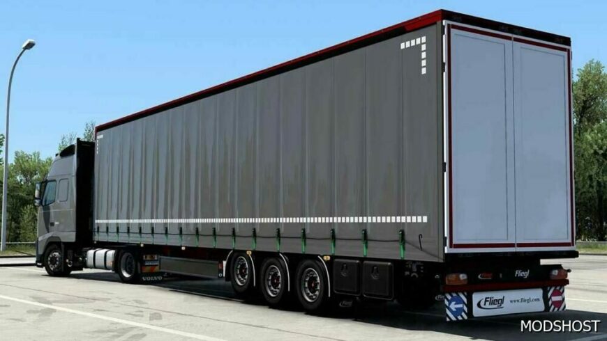 ETS2 Fliegl Trailer Mod: SDS 350 Mega V2.7.2 1.50 (Featured)