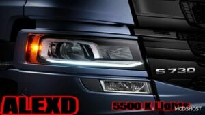 ETS2 Part Mod: Alexd 5500K Lights for ALL Trucks 1.50 (Featured)