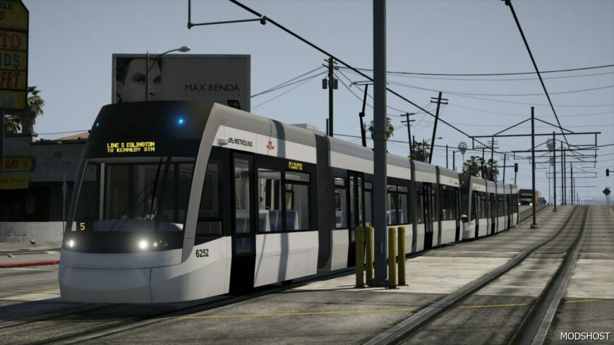 GTA 5 Vehicle Mod: Metrolinx Bombardier Flexity Freedom (Featured)