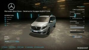 FS22 Mercedes-Benz Vehicle Mod: Viano Taxi / VTC V2.0 (Image #3)