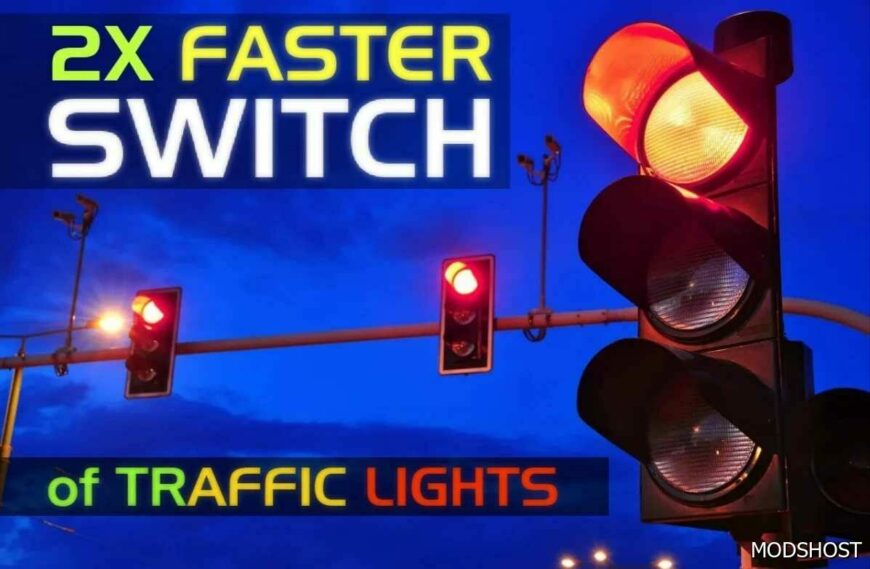 ATS Mod: 2X Faster Switch Traffic Lights 1.50 (Featured)