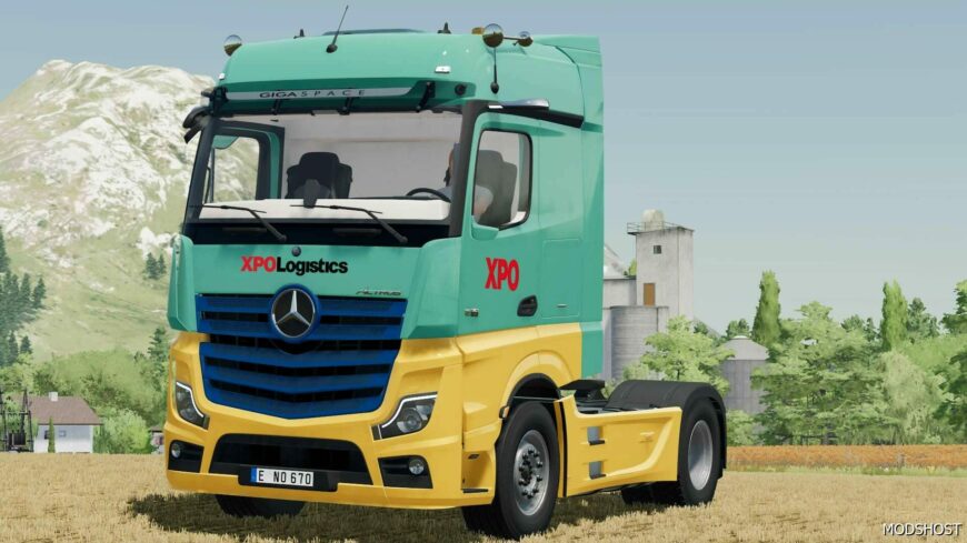 FS22 Mercedes-Benz Truck Mod: 2020 Mercedes Benz Actros XPO Logistics (Featured)