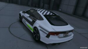 GTA 5 Audi Vehicle Mod: 2013 Audi RS7 Modern Lime Design (Image #3)