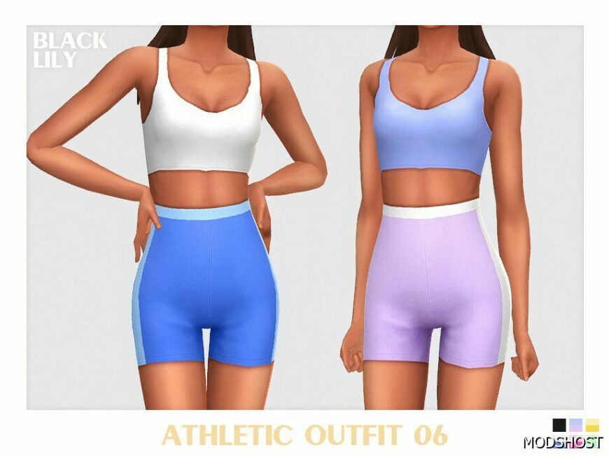 Sims 4 Adult Clothes Mod: Athletic Outfit 06 (Featured)