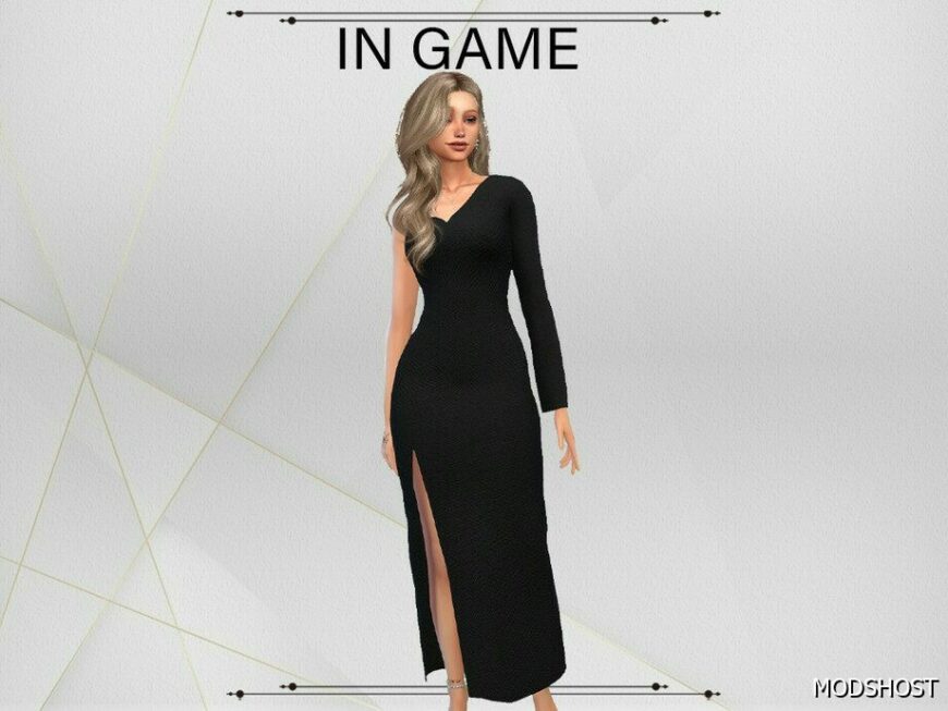 Sims 4 Elder Clothes Mod: Tara Prom Dress (Featured)