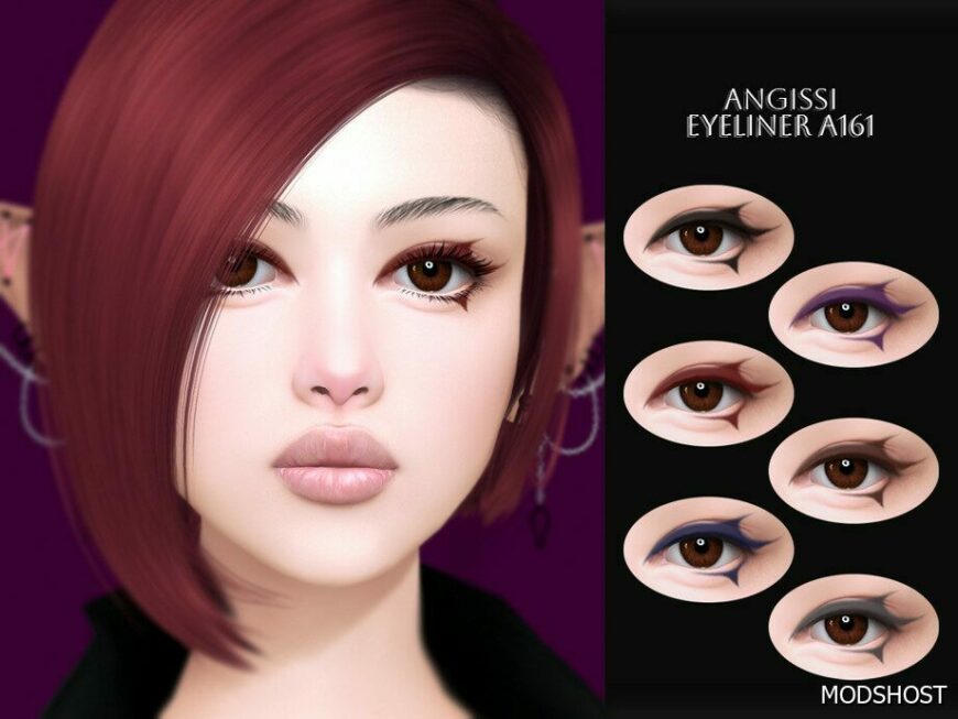 Sims 4 Female Makeup Mod: Eyeliner A161 (Featured)