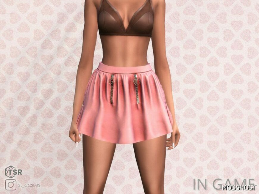 Sims 4 Female Clothes Mod: Valentine’s Day Skirt (Featured)