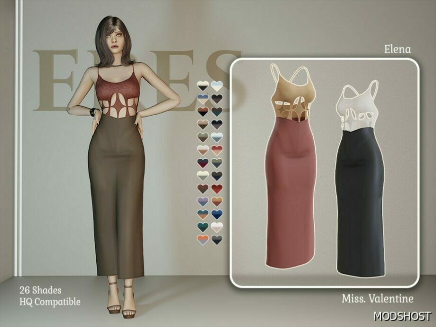 Sims 4 Adult Clothes Mod: Elena Dress (Featured)