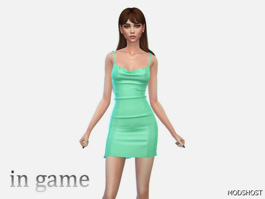 Sims 4 Teen Clothes Mod: Backless Short Dress (Featured)