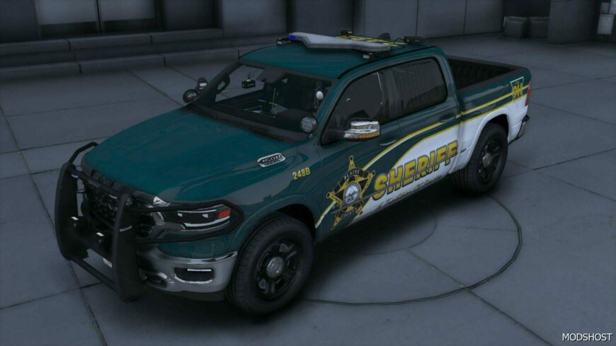 GTA 5 Dodge Vehicle Mod: RAM 1500 Limited Bcso (Featured)