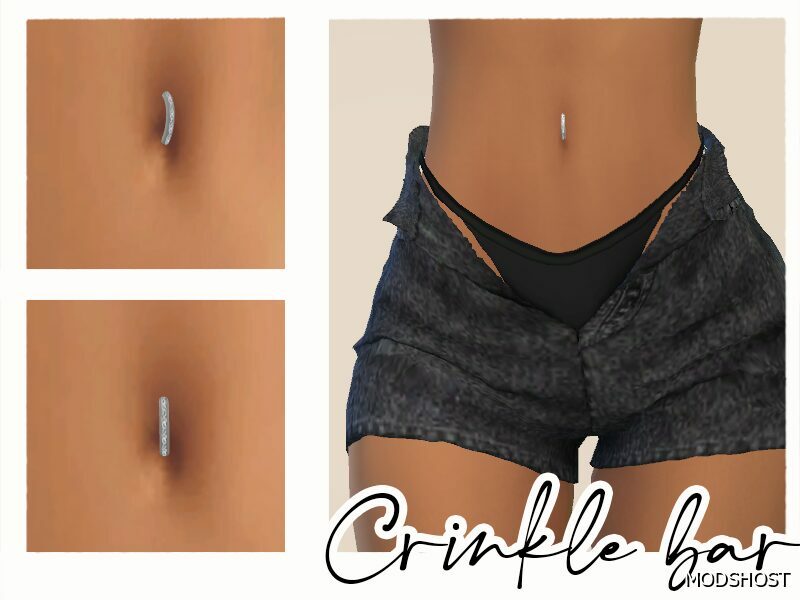 Sims 4 Female Accessory Mod: TS4H – Crinkle Belly Piercing (Featured)